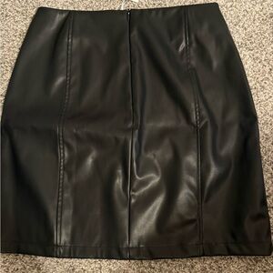 Black faux leather skirt.  Never worn.